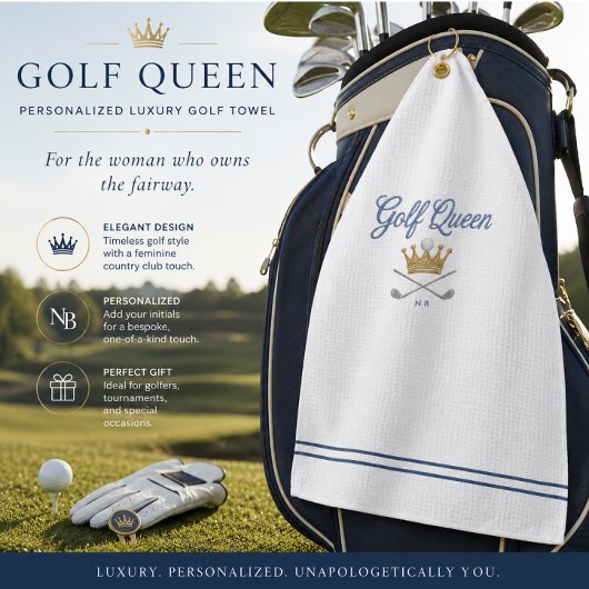 Serviette de golf personnalisée pour dames | Cadea