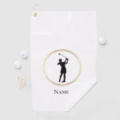 Serviette de golf personnalisée pour femme Golfer  (En situation)