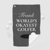 Serviette de golf personnalisée pour le golfeur le (En situation)