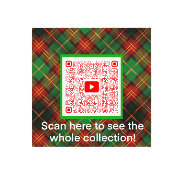 Serviette de golf personnalisée Red Green Plaid Ta