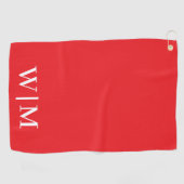 Serviette de golf personnalisée rouge et blanc (Horizontal)