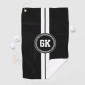 Serviette de golf personnalisée Stripe cadeau de g (En situation)