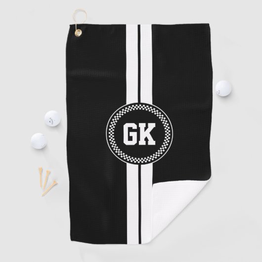 Serviette de golf personnalisée Stripe cadeau de g (En situation)