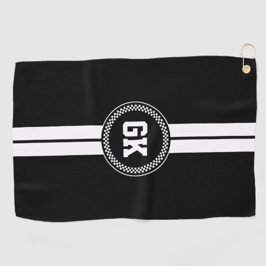 Serviette de golf personnalisée Stripe cadeau de g (Horizontal)