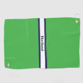 Serviette de golf personnalisée verte HAMbWG (Horizontal)