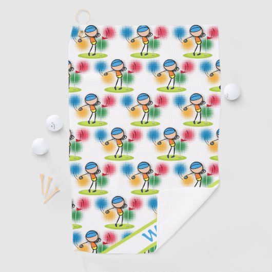 Serviette De Golf Personnaliser (En situation)