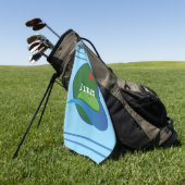 Serviette De Golf Personnaliser Bleu (Vert)