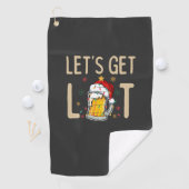 Serviette De Golf Personnaliser Ce Design : Faisons Lit Santa Hat (En situation)