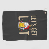 Serviette De Golf Personnaliser Ce Design : Faisons Lit Santa Hat (Horizontal)