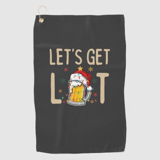 Serviette De Golf Personnaliser Ce Design : Faisons Lit Santa Hat (Devant)
