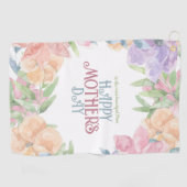 Serviette De Golf Personnaliser Four Flowers Aquarelle Fête des mère (Horizontal)