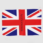 Serviette De Golf Personnaliser le drapeau britannique (Horizontal)