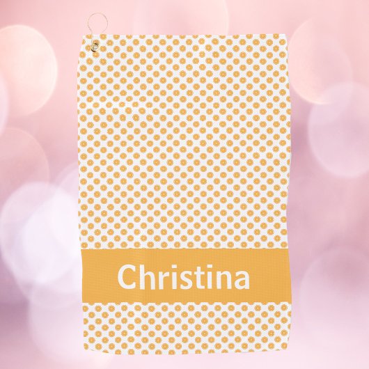Serviette De Golf Personnaliser le Motif de fruits orange