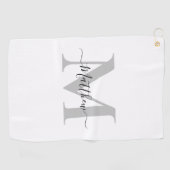 Serviette De Golf Personnaliser le nom initial du monogramme (Horizontal)