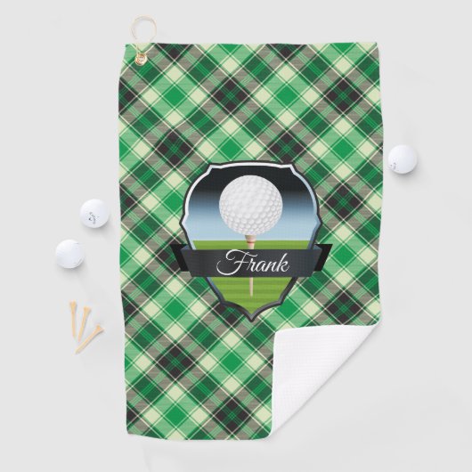 Serviette De Golf Personnaliser le vert (En situation)