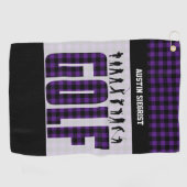 Serviette De Golf Personnaliser Play Golf - do-it-yourself couleur A (Horizontal)