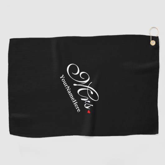 Serviette De Golf Personnalité de Mme Wife Bride His Hers Newly Weds (Horizontal)