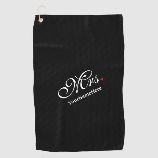 Serviette De Golf Personnalité de Mme Wife Bride His Hers Newly Weds (Devant)