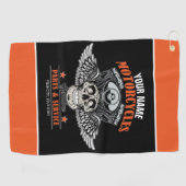 Serviette De Golf Personnalized Biker Flying (Horizontal)