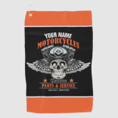 Serviette De Golf Personnalized Biker Flying (Devant)