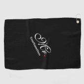 Serviette De Golf Personnalized M. Husband Groom His Hers Newly Weds (Horizontal)