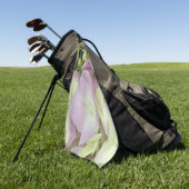 Serviette De Golf Pétales d'hydrangée rose et blanc antique (Vert)