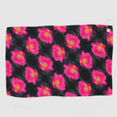 Serviette De Golf Pétales rose vif Abstrait motif floral (Horizontal)