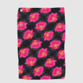 Serviette De Golf Pétales rose vif Abstrait motif floral (Devant)