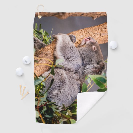 Serviette De Golf Petit koala doux (En situation)