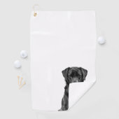 Serviette De Golf Petit Labrador Chien noir Chien Chien Chien Chien (En situation)