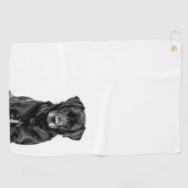 Serviette De Golf Petit Labrador Chien noir Chien Chien Chien Chien (Horizontal)