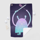 Serviette De Golf Petit Monstre Bleu Mignon (En situation)