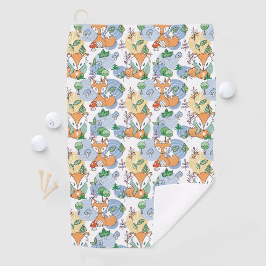 Serviette De Golf Petit motif mignon de Fox (En situation)