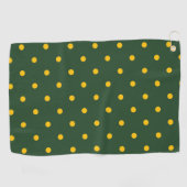 Serviette De Golf Petit Motif Pois : Vert et jaune (Horizontal)