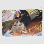 Serviette De Golf Petit panda rouge pâle (Horizontal)