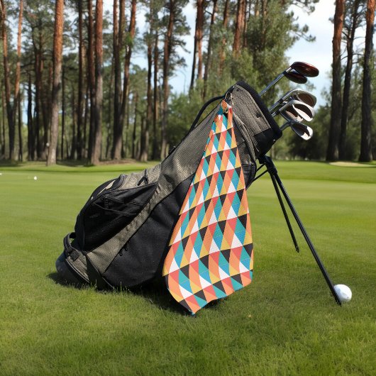 Serviette De Golf petits triangles multicolores