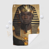Serviette De Golf Pharaoh Energy — Ancient African King Modern Art (En situation)