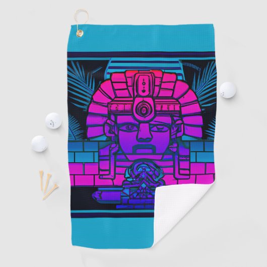 Serviette De Golf Pharaon Synthwave (En situation)