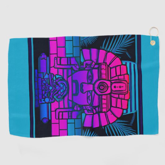 Serviette De Golf Pharaon Synthwave (Horizontal)