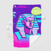 Serviette De Golf Pharaon Synthwave (En situation)