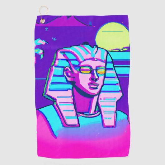 Serviette De Golf Pharaon Synthwave (Devant)