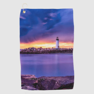 Serviette De Golf Phare de Santa Cruz, Californie