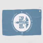 Serviette De Golf PharmD Docteur en pharmacie Pharmacy Graduation Ph (Horizontal)
