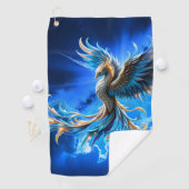 Serviette De Golf Phénix de l'Aube Saphir (En situation)