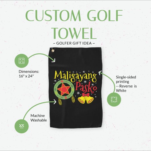 Serviette De Golf Philippines Noël philippin Joyeux Noël