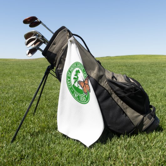 Serviette De Golf Phoque Pacific Grove (Californie) (Vert)