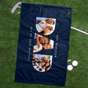 Serviette De Golf Photo bleu moderne Golf Cadeau personnalisé pour p