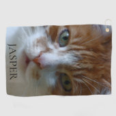 Serviette De Golf Photo Cat (Horizontal)