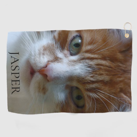 Serviette De Golf Photo Cat (Horizontal)