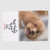 Serviette De Golf Photo Chien Meilleur Ami Par Par Fun BFF Funny Mod (Horizontal)